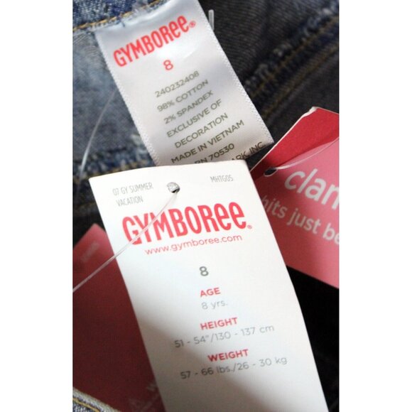 2004 Gymboree Strawberry Patch Denim Clamdigger Half Length Appliqué Embroidery - Picture 5 of 5